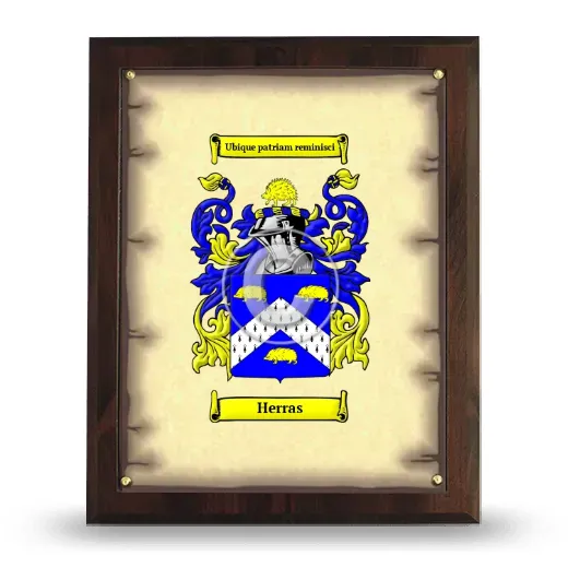 Herras Coat of Arms Plaque