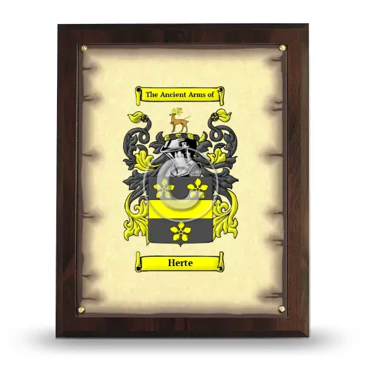 Herte Coat of Arms Plaque