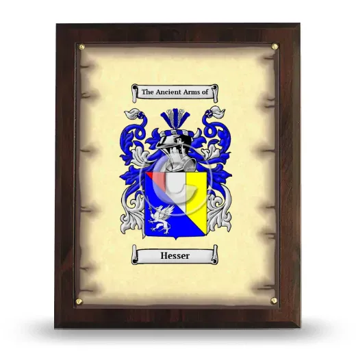 Hesser Coat of Arms Plaque