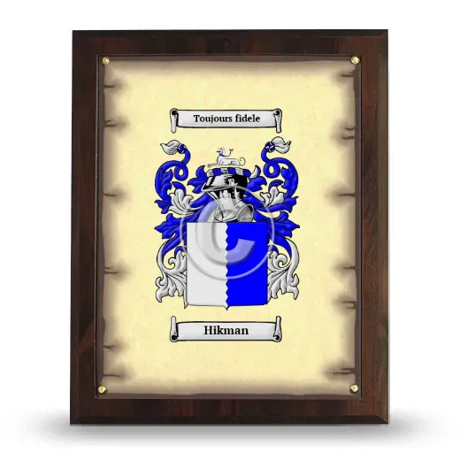Hikman Coat of Arms Plaque