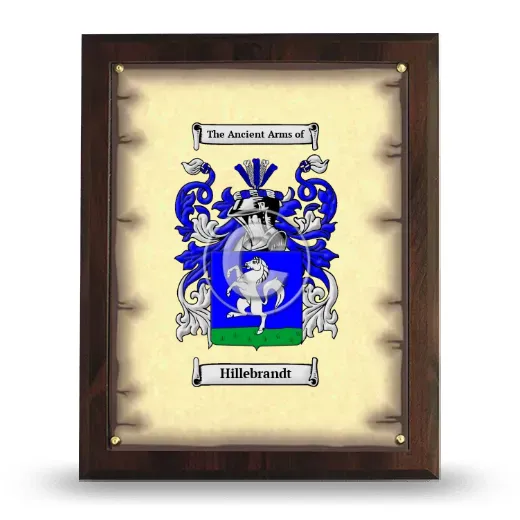 Hillebrandt Coat of Arms Plaque