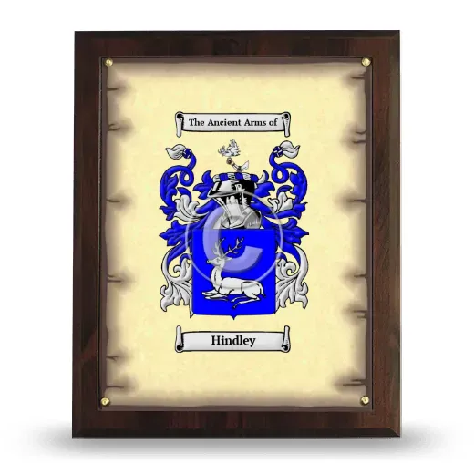 Hindley Coat of Arms Plaque