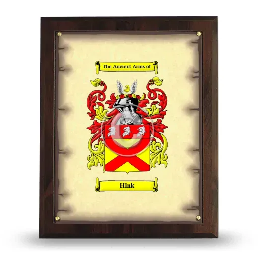 Hink Coat of Arms Plaque