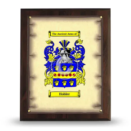 Hobler Coat of Arms Plaque