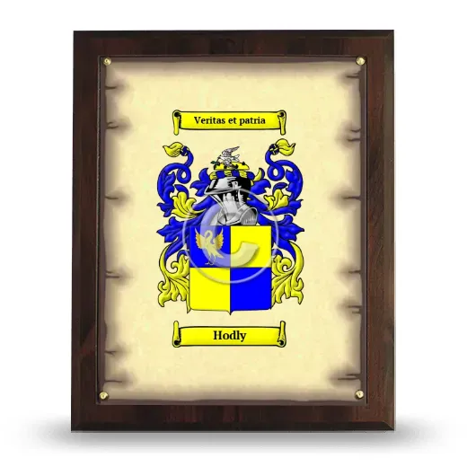 Hodly Coat of Arms Plaque