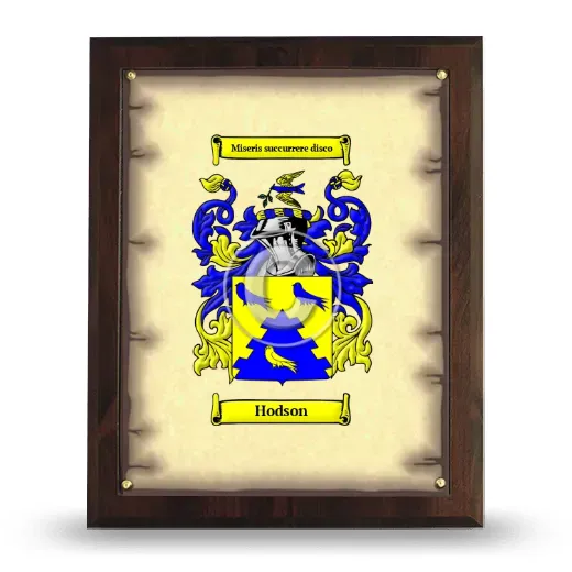 Hodson Coat of Arms Plaque