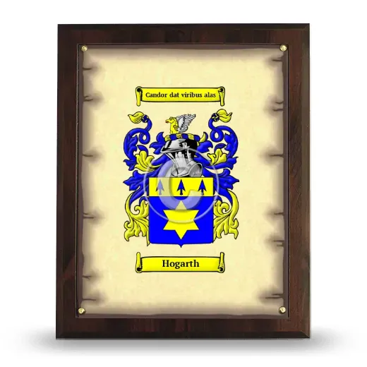 Hogarth Coat of Arms Plaque