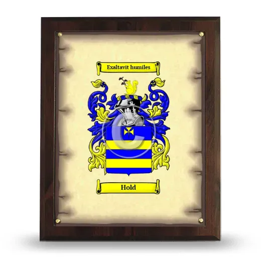 Hold Coat of Arms Plaque