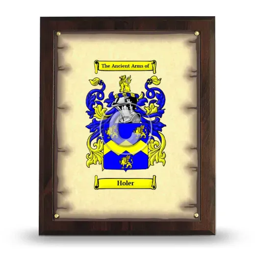 Holer Coat of Arms Plaque