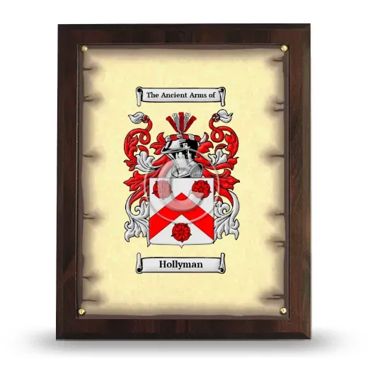 Hollyman Coat of Arms Plaque