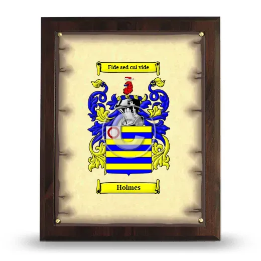 Holmes Coat of Arms Plaque