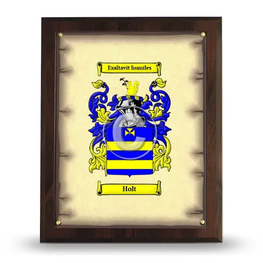Holt Coat of Arms Plaque