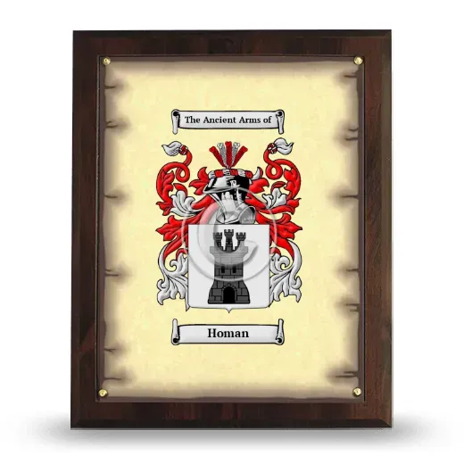 Homan Coat of Arms Plaque