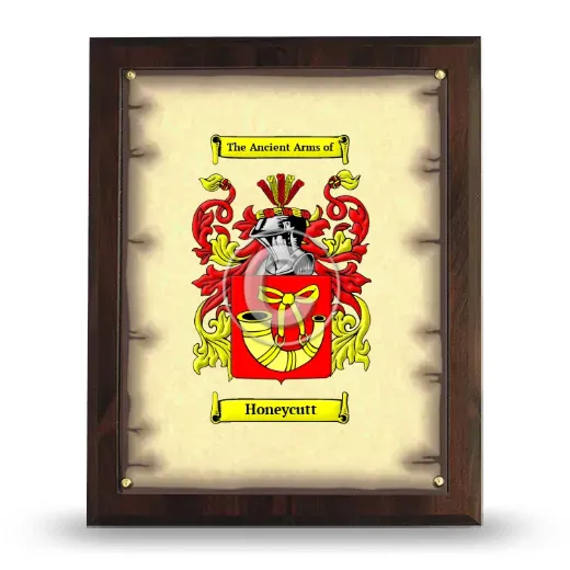Honeycutt Coat of Arms Plaque
