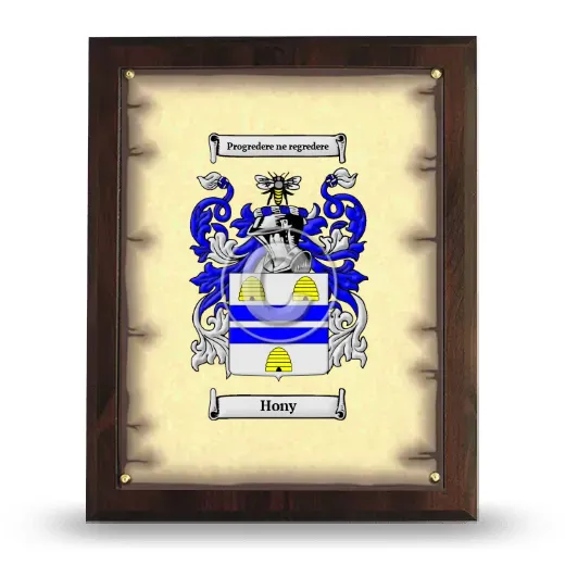 Hony Coat of Arms Plaque