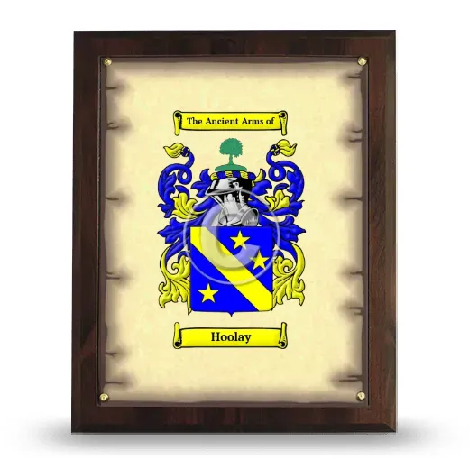 Hoolay Coat of Arms Plaque
