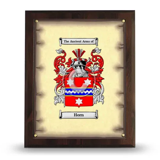 Horn Coat of Arms Plaque