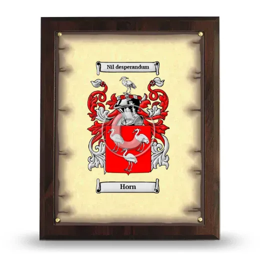 Horn Coat of Arms Plaque