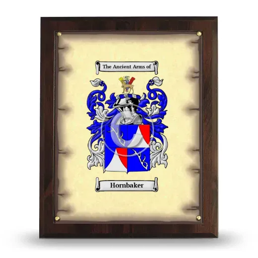 Hornbaker Coat of Arms Plaque