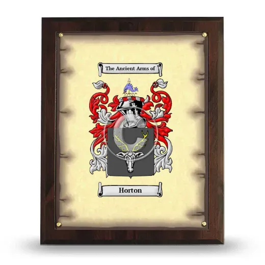 Horton Coat of Arms Plaque