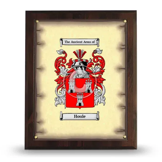 Houle Coat of Arms Plaque
