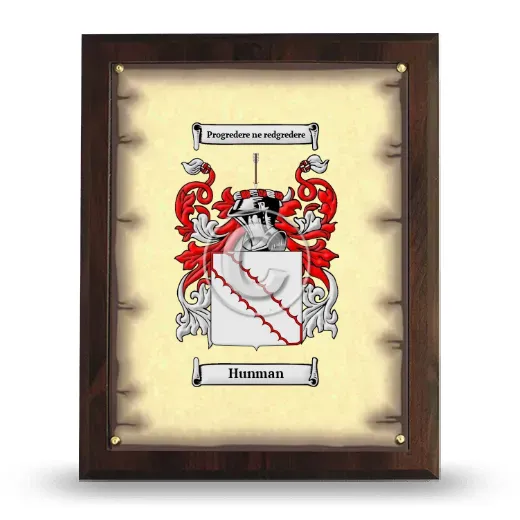 Hunman Coat of Arms Plaque