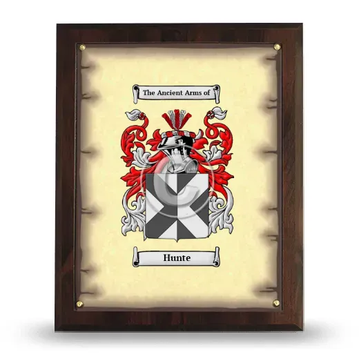 Hunte Coat of Arms Plaque