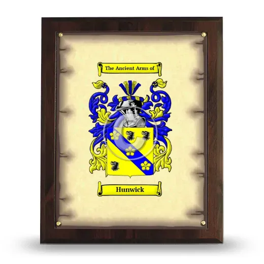 Hunwick Coat of Arms Plaque