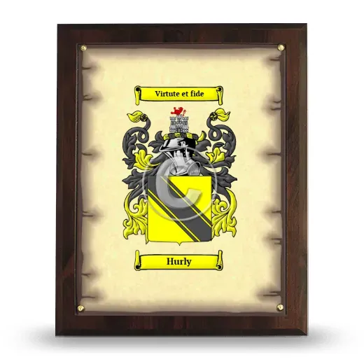 Hurly Coat of Arms Plaque