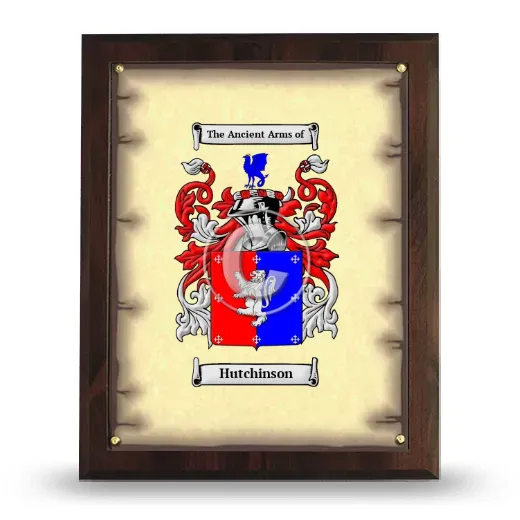 Hutchinson Coat of Arms Plaque