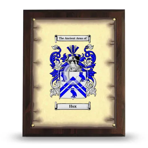 Hux Coat of Arms Plaque