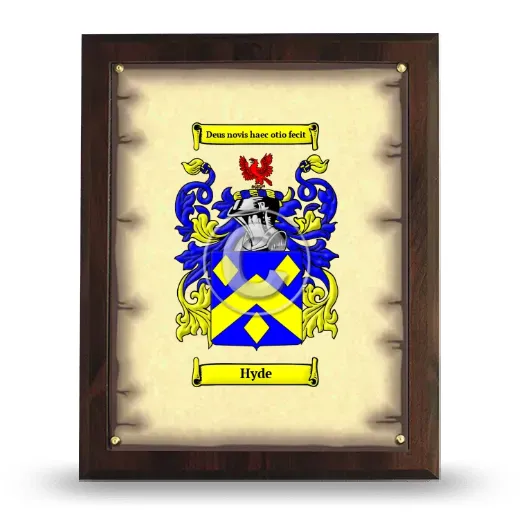 Hyde Coat of Arms Plaque