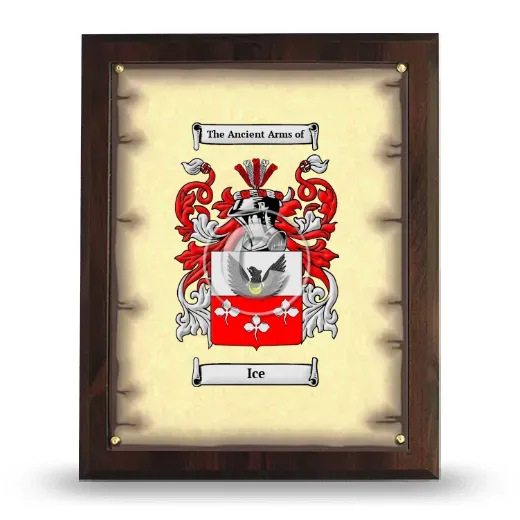 Ice Coat of Arms Plaque