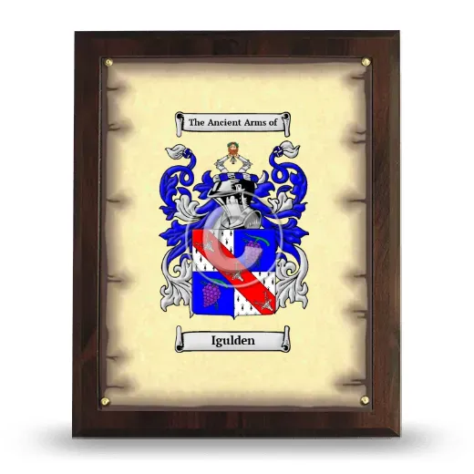 Igulden Coat of Arms Plaque