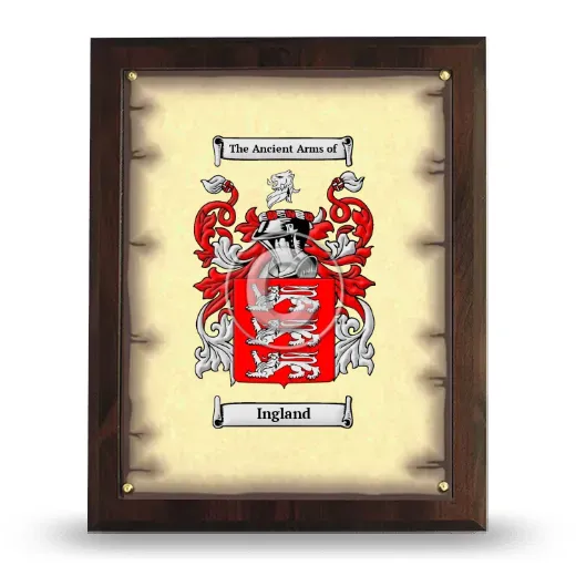 Ingland Coat of Arms Plaque