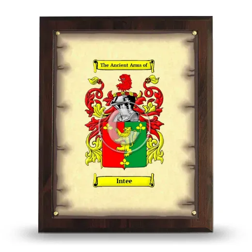 Intee Coat of Arms Plaque