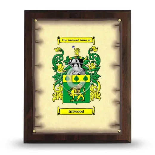 Intwood Coat of Arms Plaque