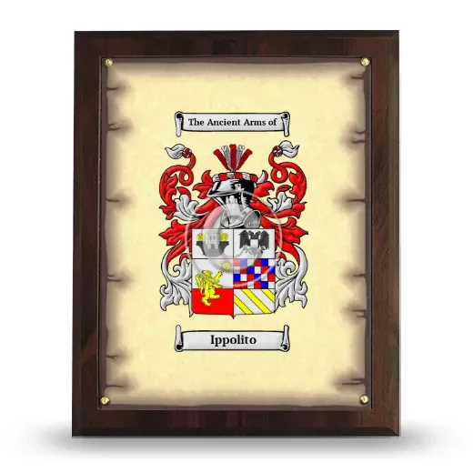 Ippolito Coat of Arms Plaque