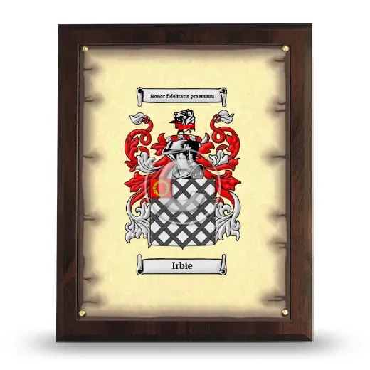 Irbie Coat of Arms Plaque