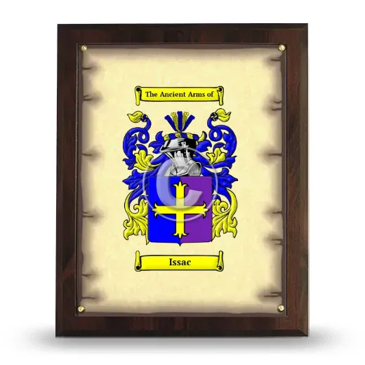 Issac Coat of Arms Plaque