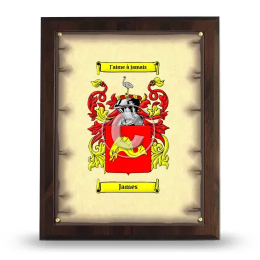 James Coat of Arms Plaque
