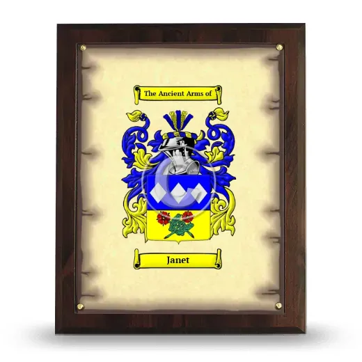 Janet Coat of Arms Plaque