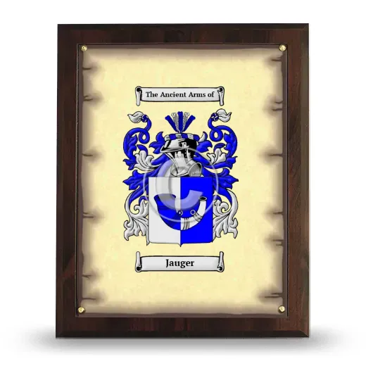 Jauger Coat of Arms Plaque