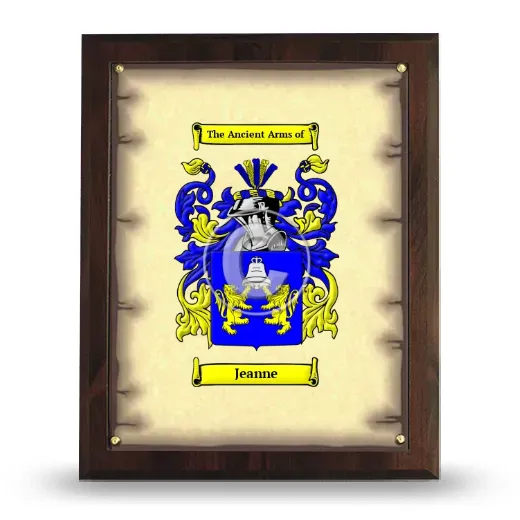Jeanne Coat of Arms Plaque