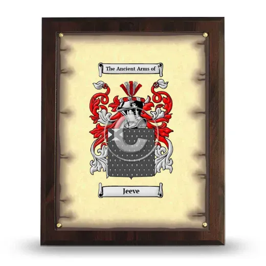 Jeeve Coat of Arms Plaque