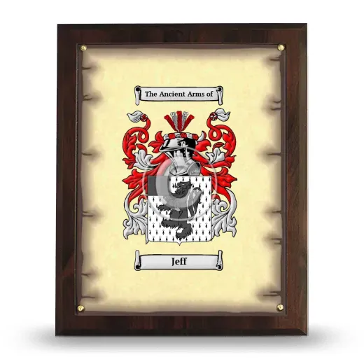 Jeff Coat of Arms Plaque