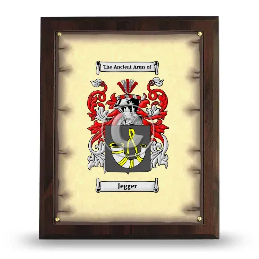 Jegger Coat of Arms Plaque