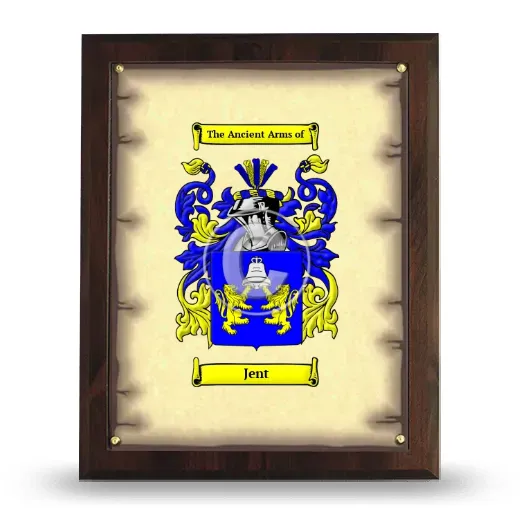 Jent Coat of Arms Plaque