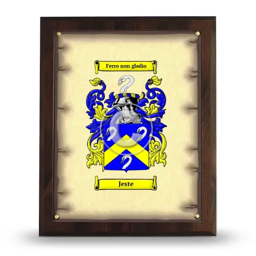 Jeste Coat of Arms Plaque