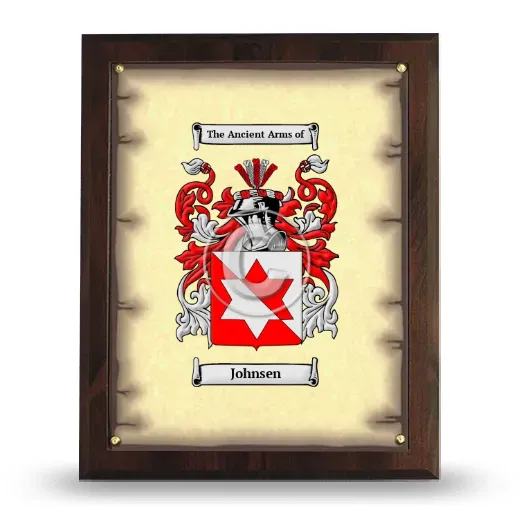 Johnsen Coat of Arms Plaque